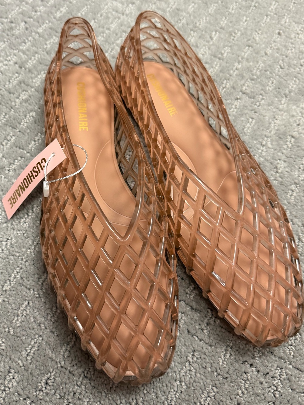 Cushionaire Nude Lattice Slip-On Flats - Women